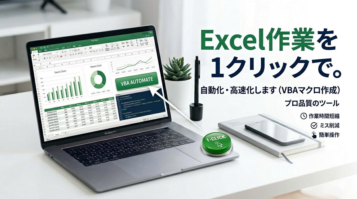VBA作成代行★面倒なExcel作業、自動化します Excelのプロが面倒な作業の自動化を支援！ イメージ1