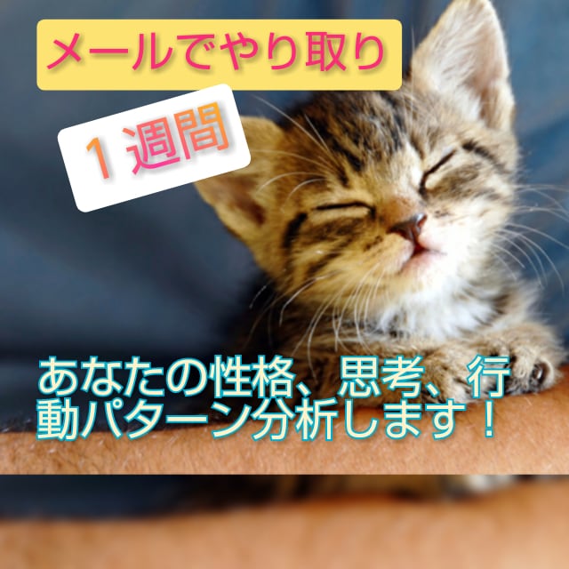 あなたの性格・思考・行動パターン分析します 自分をしって楽になろう！周りに居る人の傾向も分析！ イメージ1