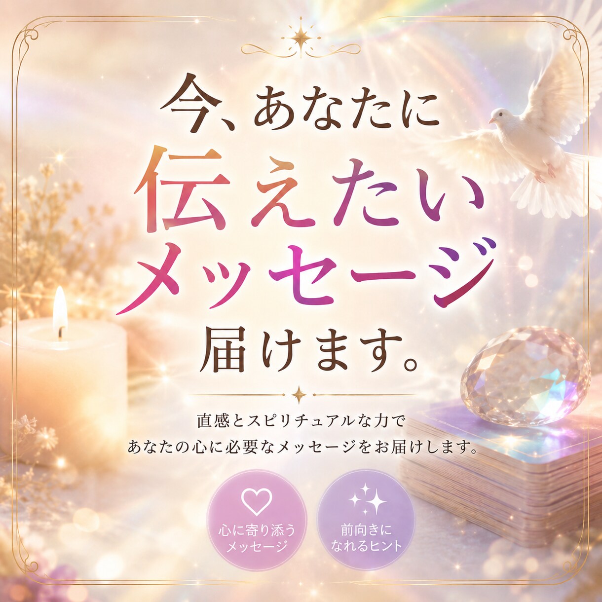 高次が今、あなたに伝えたいメッセージ届けます 直感霊視。神職の血筋です。光の射す方へ導く事が得意です。 イメージ1