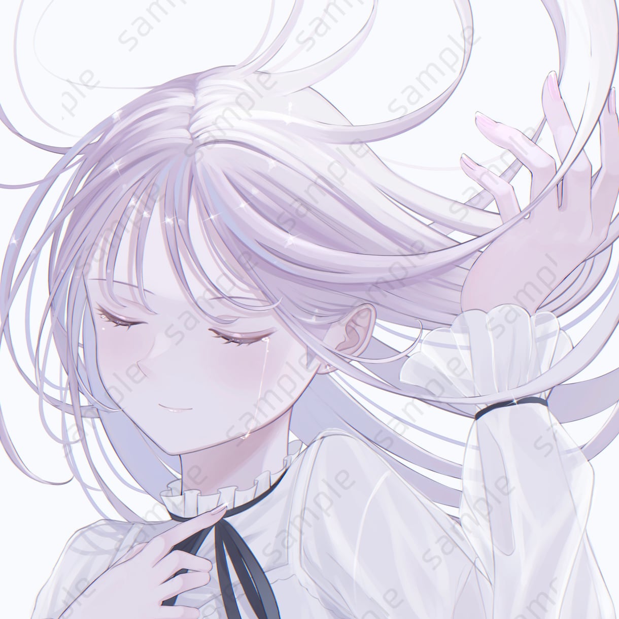 かわいい等身大キャラのSNSアイコン描きます 儚くキラキラした雰囲気で描きます！ イメージ4