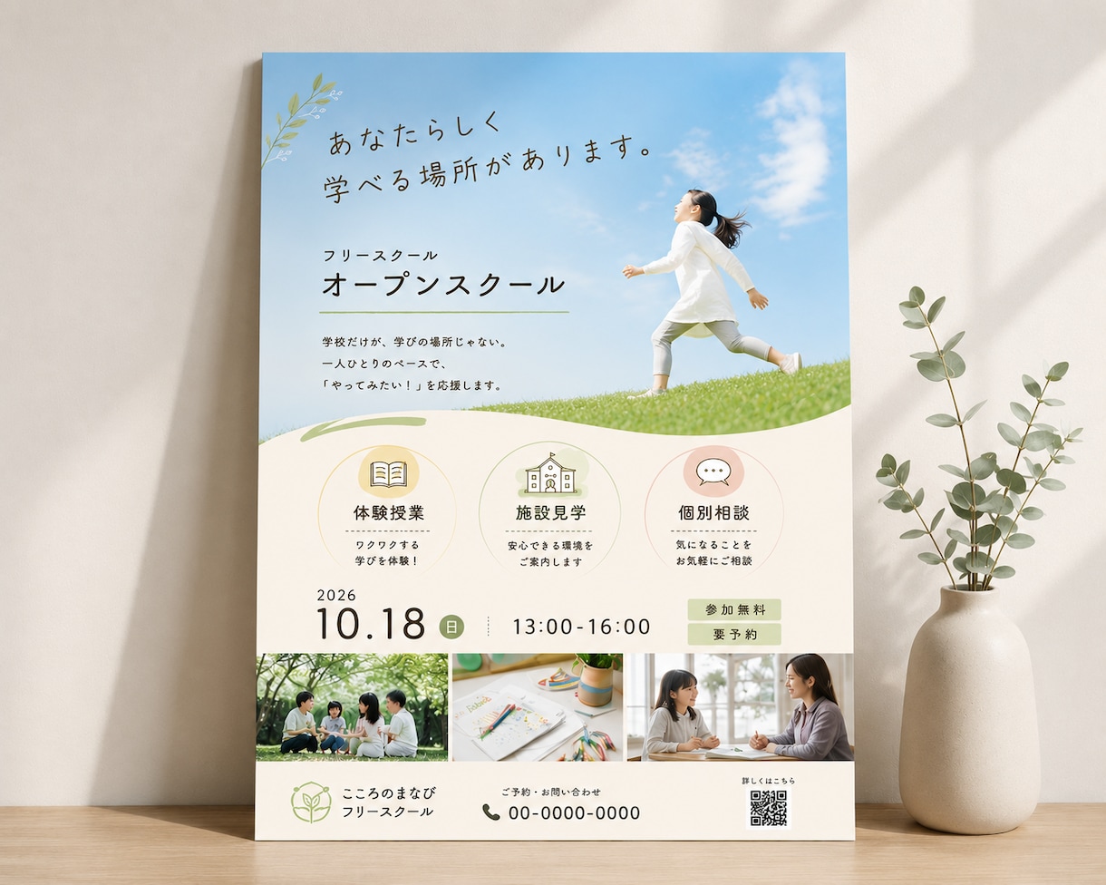 3案提案！教育サービスのポスター・チラシ制作します 元高校教員のWEBデザイナーが、伝わるデザインをご提案 イメージ5