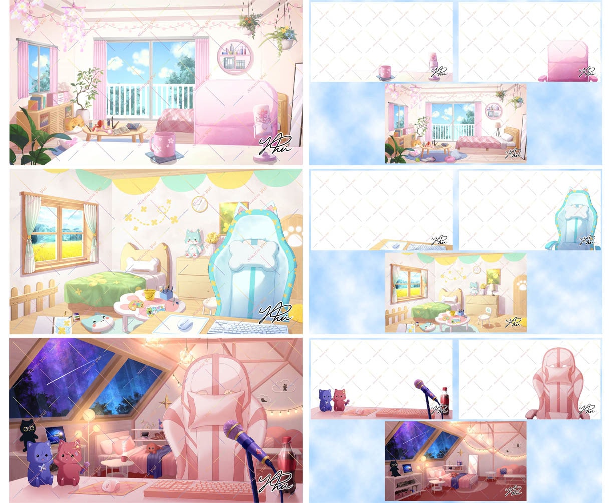 背景イラスト制作いたします VTuber/ゲーム/IRIAMなどの背景にぴったり！ イメージ6