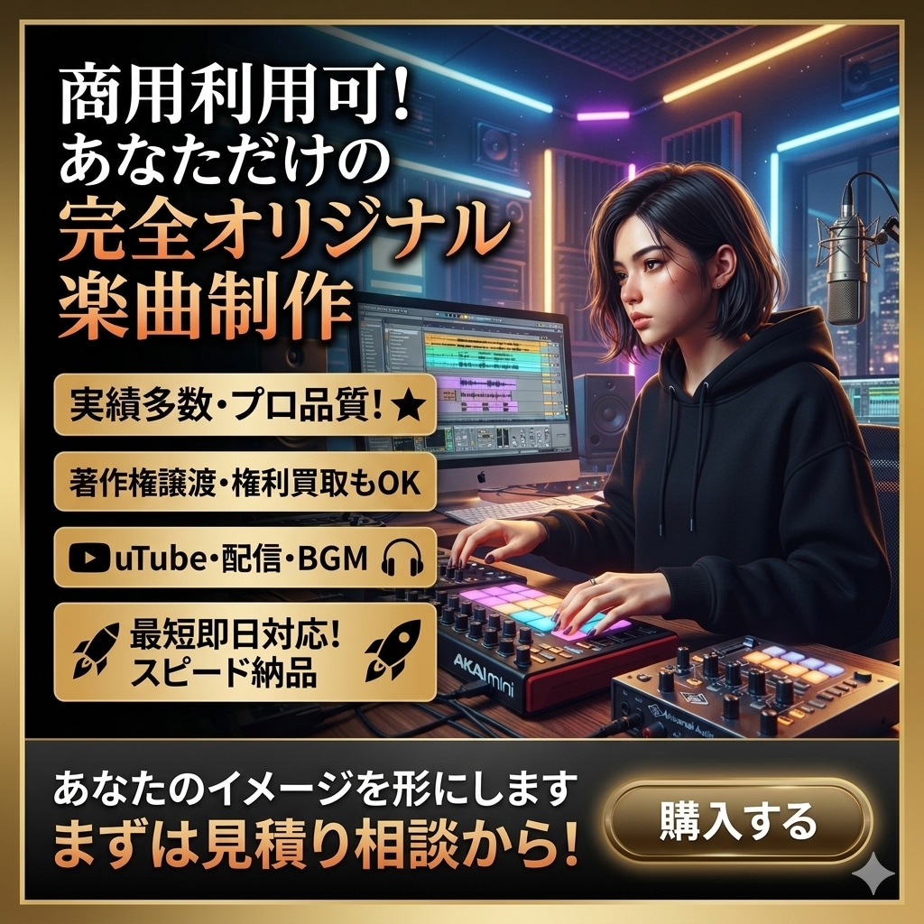 著作権譲渡BGM.ジングル.効果音作成します 追加料金なし完全買い切り！納期爆速・ループ・差分も無料 イメージ1