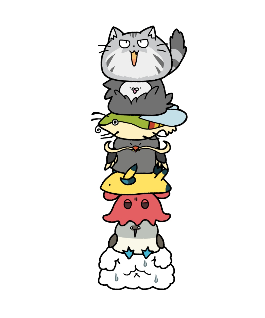 ゆるカワイイ！マスコットみたいなキャラ描きます ゆるくてかわいくてシュールな絵柄はお任せください！ イメージ3