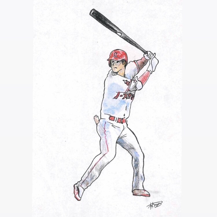 野球(スポーツ全般)のイラストや似顔絵を描きます 色鉛筆で描いた手書きのイラストなど イメージ7