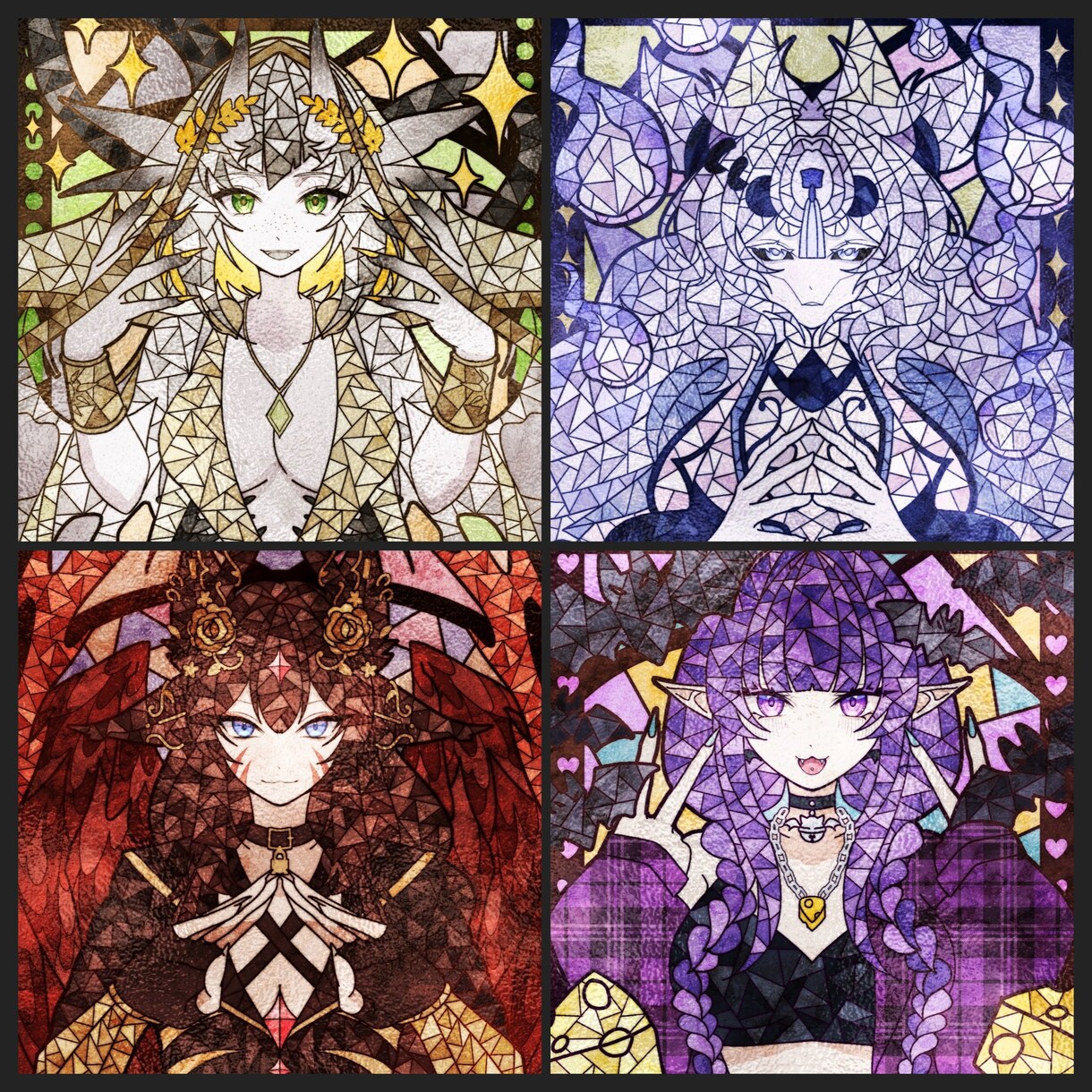 美しい✨ステンドグラスのような絵を描きます あなたの世界観をギュッと1枚のステンドグラスにします✨ イメージ1