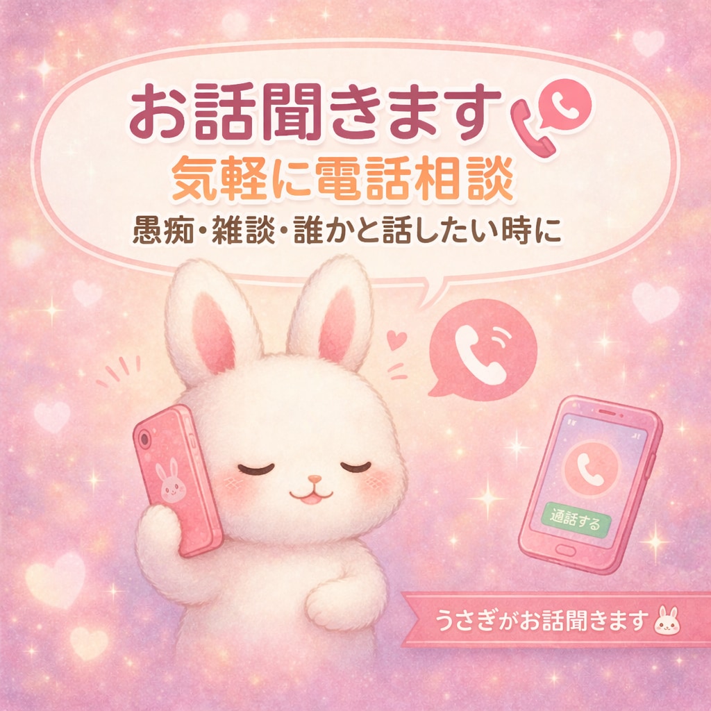 気軽に電話ください 愚痴や雑談聞きます 愚痴や雑談など、誰かと話したい時に気軽にお電話ください イメージ1
