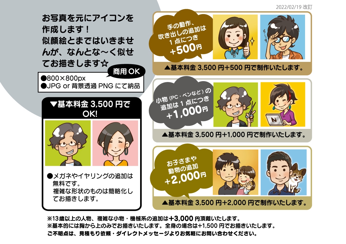 なんとなーく似てる、好印象なアイコンを制作します ★商用・2次利用OK! ブログやLINE、SNSアイコンに! イメージ2