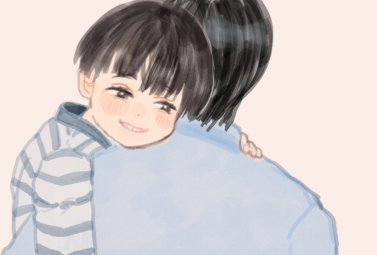 お子さんの似顔絵作成しますます 水彩タッチのかわいいイラストを作成します イメージ1