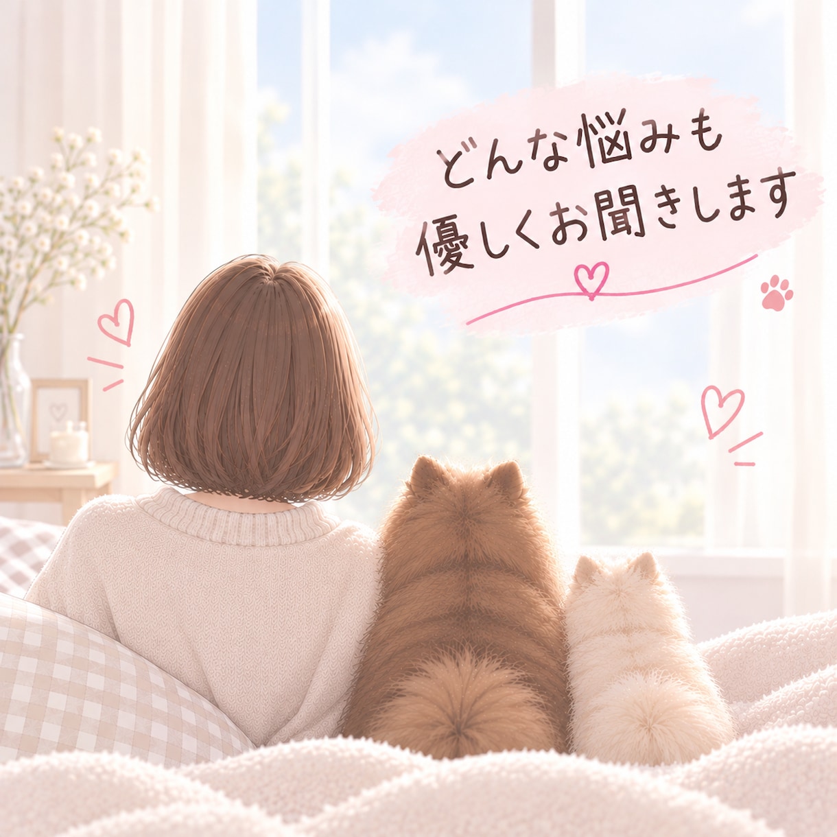どんな悩みも優しくチャットでお聞きします 誰にも言えない気持ちも、安心してお話しください。 イメージ1