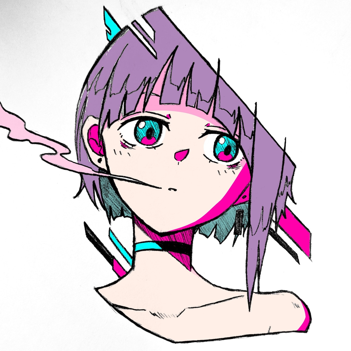 アナログイラストによるアイコンを描きます シンプルかつ可愛くてカッコいいイラストを制作します！！ イメージ1