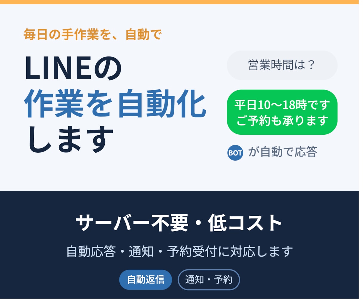 LINE Botで日常業務を自動化します 最短1日で納品！面倒なLINE作業を効率化！ イメージ1