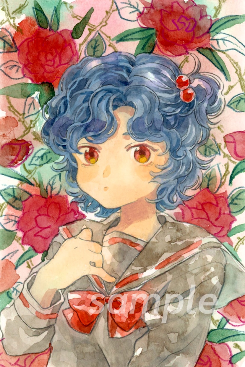 アナログ水彩で温かみのあるイラスト描きます SNSのアイコン・一枚絵などに◎ イメージ3