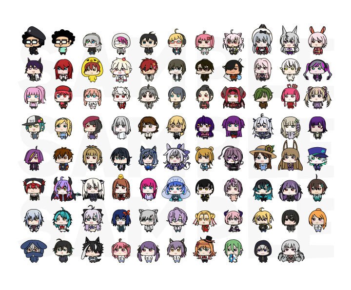 VTuberのSDイラストを8点制作します 【確認事項有】VTuberのミニキャラを制作いたします！！ イメージ3