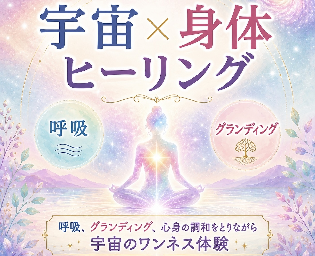 身体×宇宙エネルギー遠隔ヒーリングします 身体を癒し、深い呼吸、グランディングをしながらワンネス体験 イメージ1