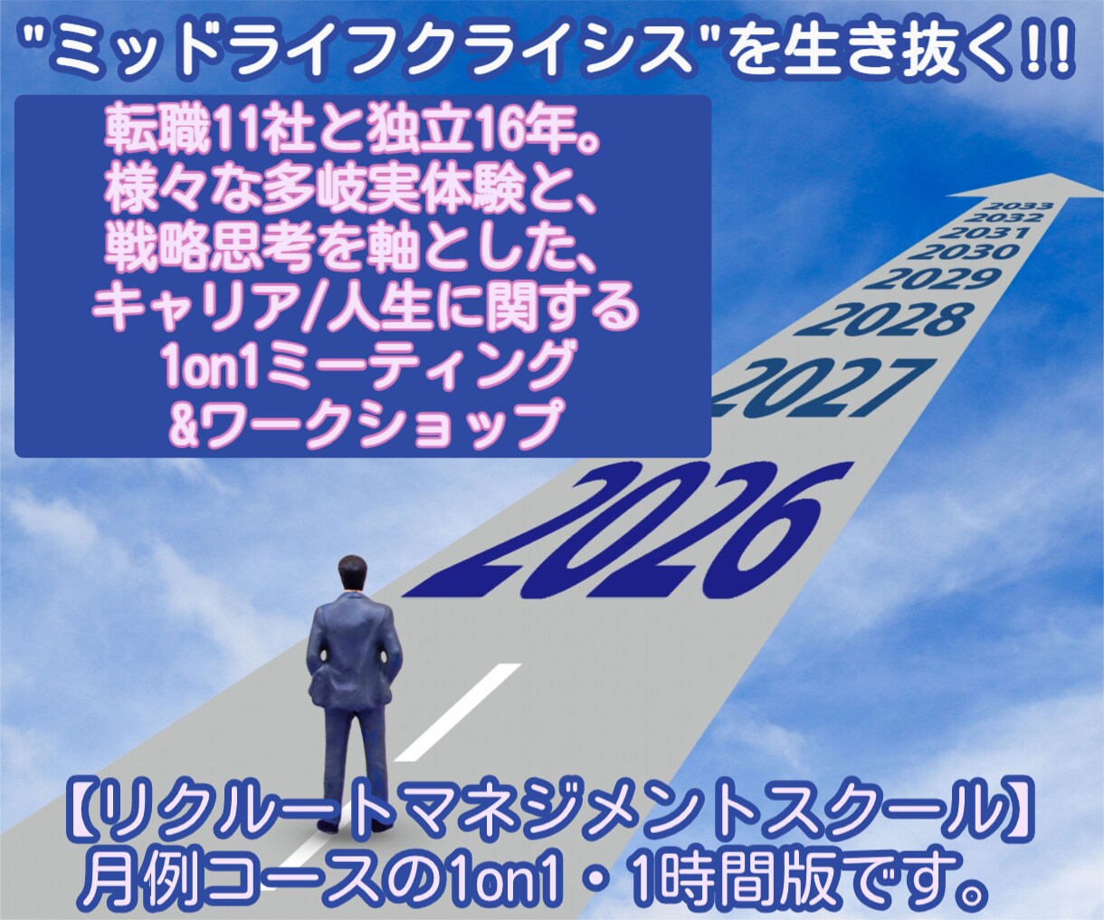 転職11社と独立の実経験を基にキャリア相談乗ります 中高年ビジネスマン向けリクルートセミナーの1対1/1時間版。 イメージ1