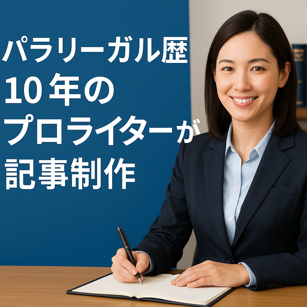 パラリーガル歴10年のライターが法律記事制作します SEOを兼ね備えた記事を執筆。信頼性向上と集客強化に貢献。 イメージ1