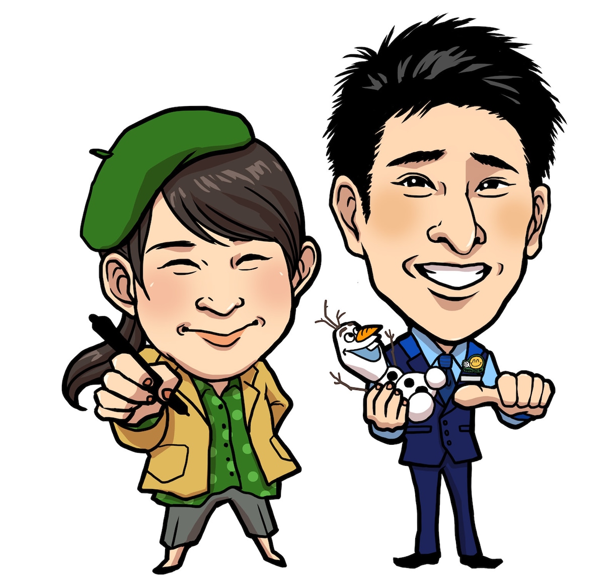 ２頭身の似顔絵描きます 名刺やSNSアイコンなど幅広くご利用頂けます！ イメージ4