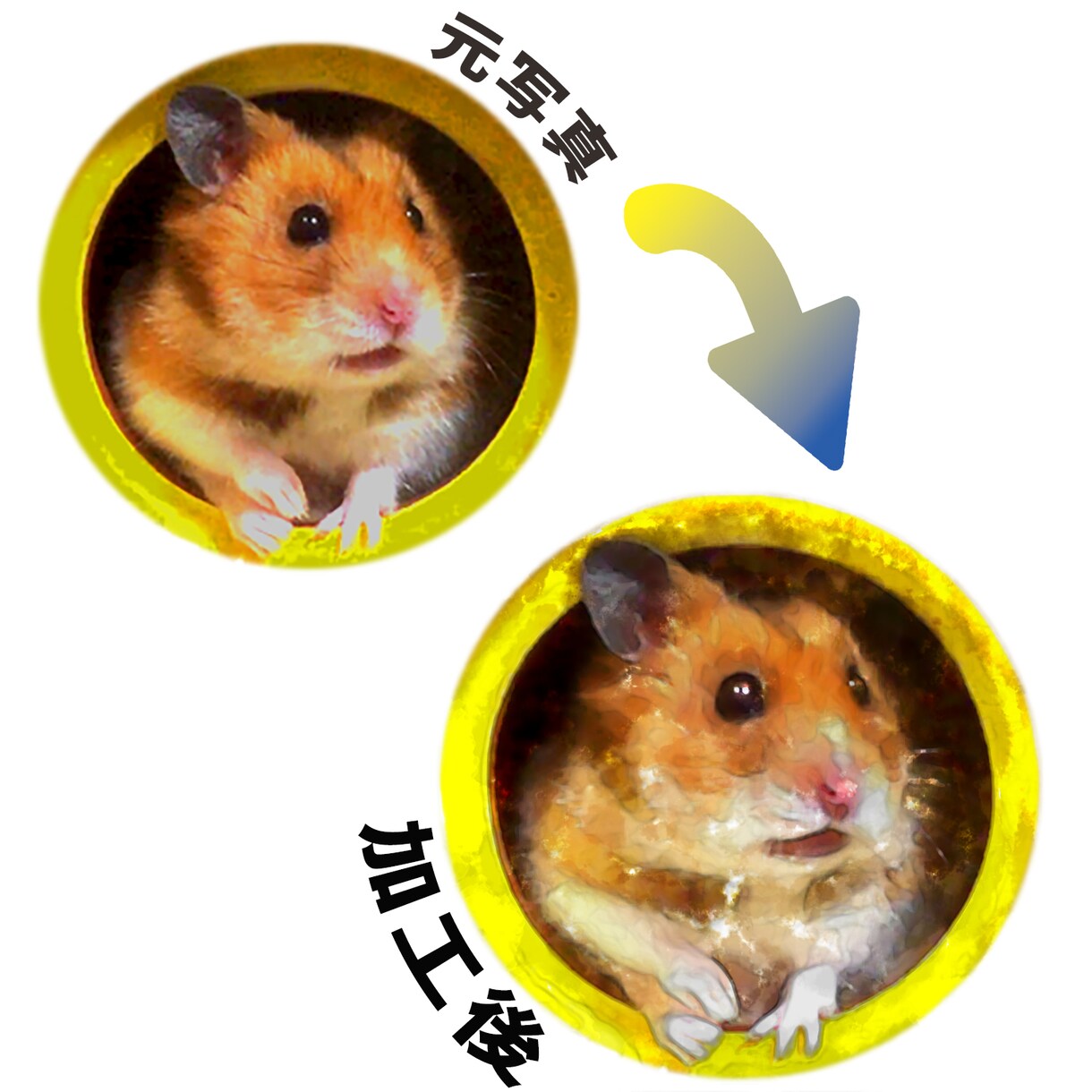 あなたのお写真を水彩風に加工します お洒落な雰囲気に！文字入れ、フレーム加工も有！ イメージ2