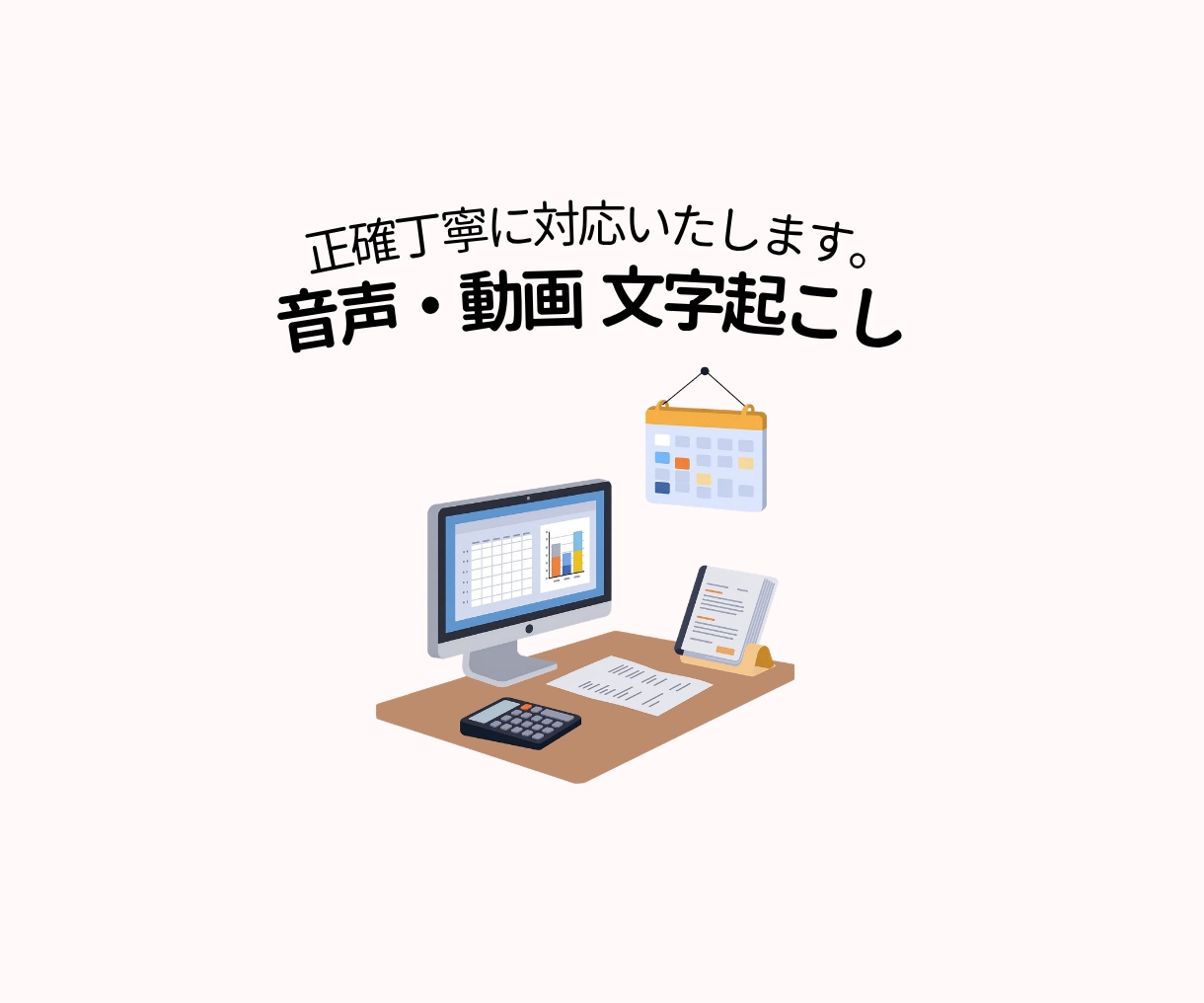音声や動画の文字起こしを丁寧に代行します 【機密厳守】音声や動画の文字起こし・テキスト化はお任せ イメージ1