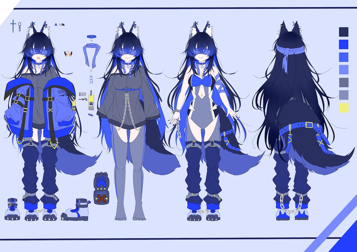 キャラクターのデザイン画をおかきします キャラクターへの愛ある一枚をお届けします。 イメージ1