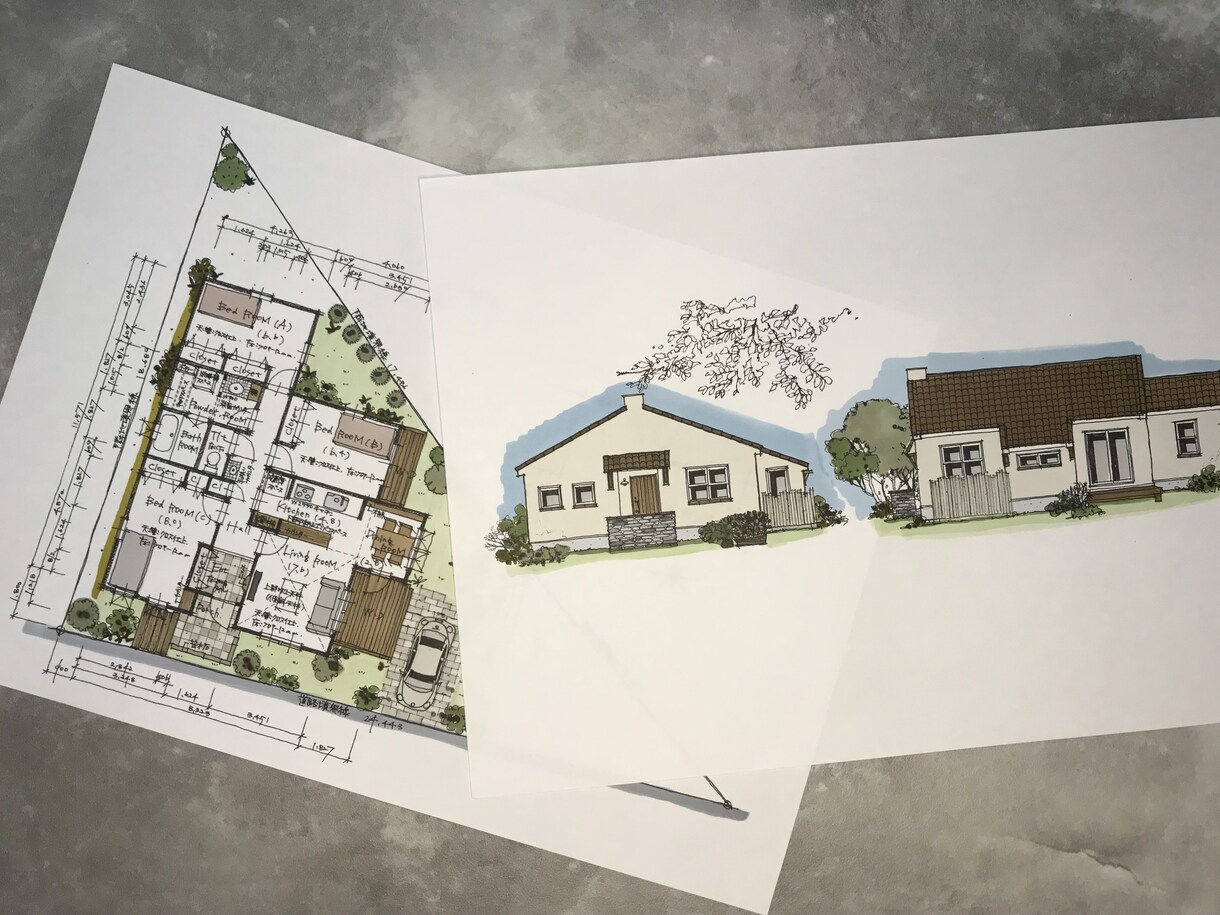 住宅のプロが間取りと外観図作成します ◆◆◆イメージが膨らむ手書きの図面でご提案☺◆◆◆ イメージ7