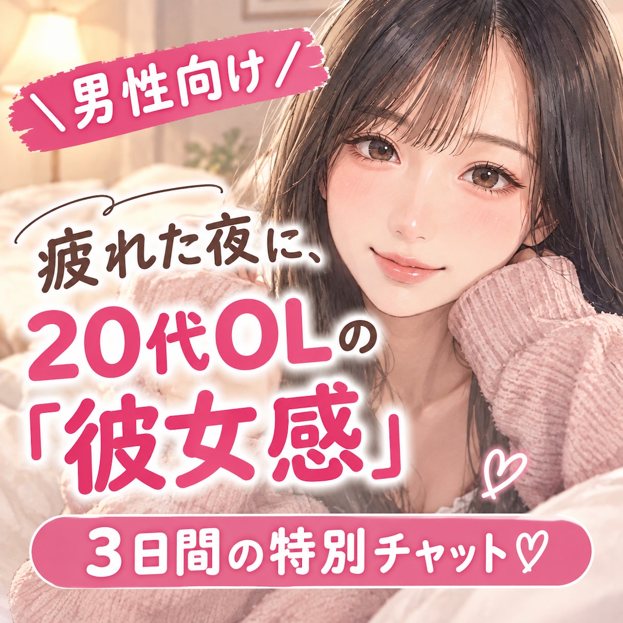 男性向け❤️3日間20代OLが彼女感で寄り添います 疲れた夜や寂しい休日に❤️誰にも言えない本音も包み込みます イメージ1