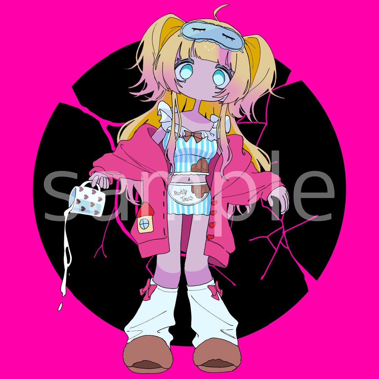SDイラストを描きます 病みかわな世界観のイラストをあなたに描きます イメージ1