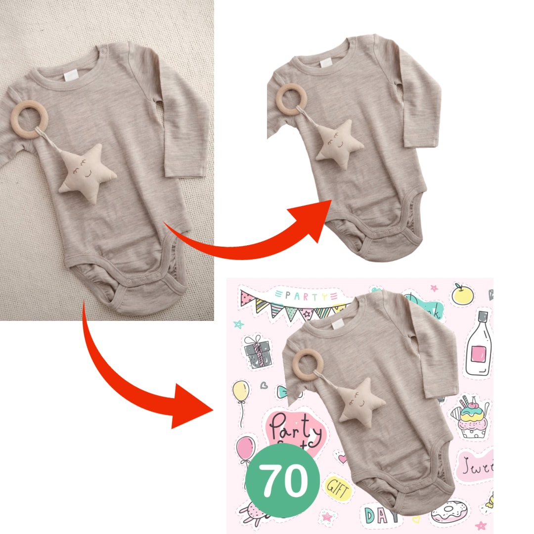 画像切り抜き・合成・背景透過します 画像切り抜き・背景透過・合成・馴染ませを行います イメージ2
