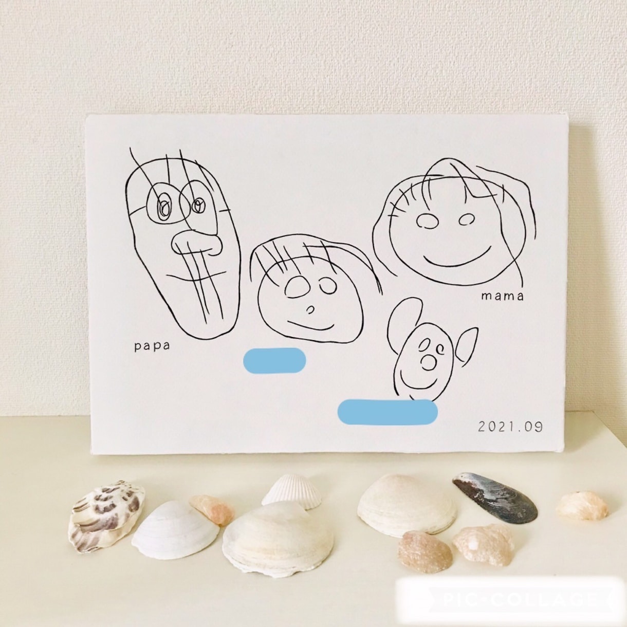 子供の絵をアートパネルにします インテリアに馴染むデザイン♡子供の絵を形に残す イメージ1