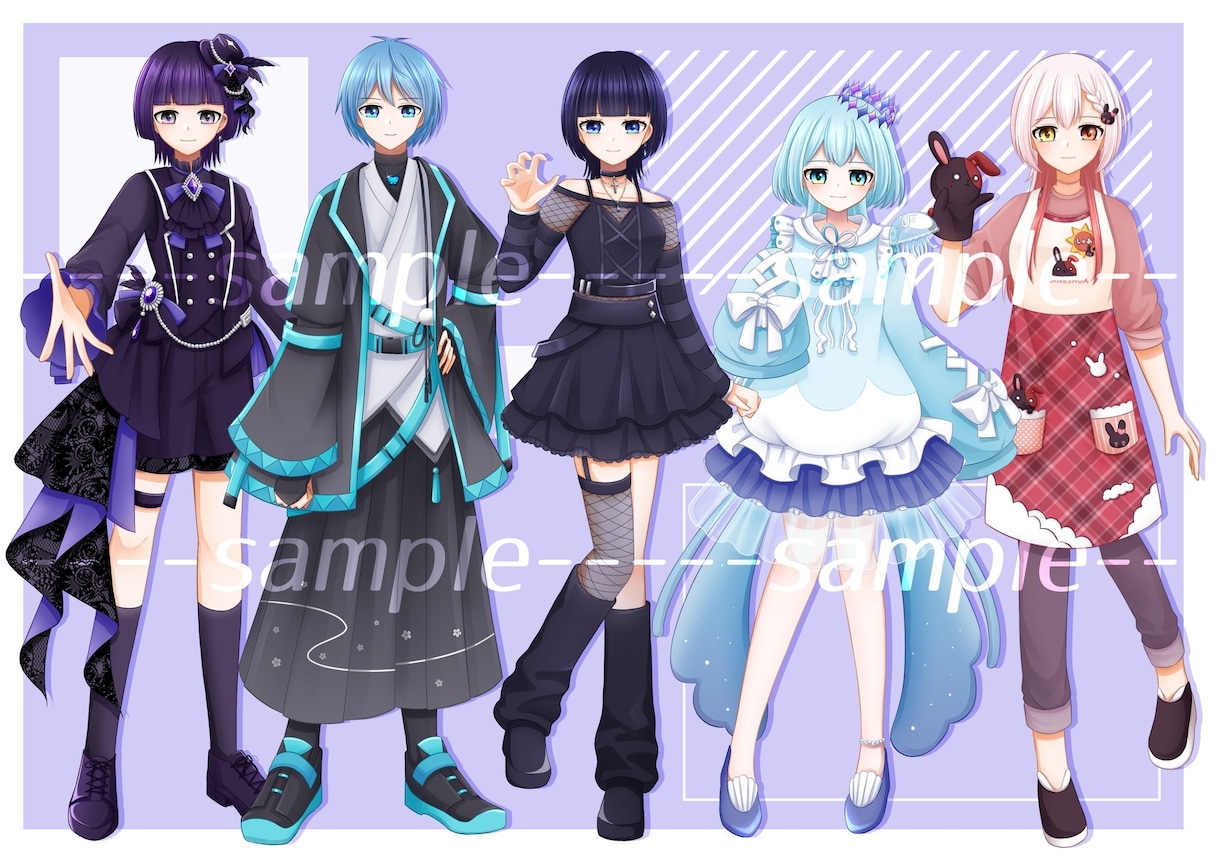 IRIAM用立ち絵を制作致します 目を惹く綺麗な立ち絵を制作致します。 イメージ4