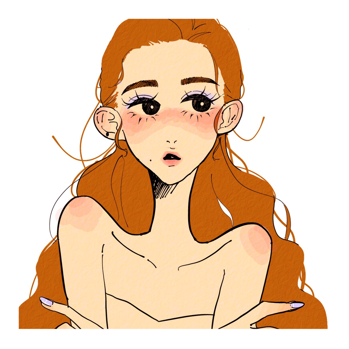 韓国風な女の子描きます おしゃれで柔らかい雰囲気♡各種SNSの印象UPに最適です！ イメージ9