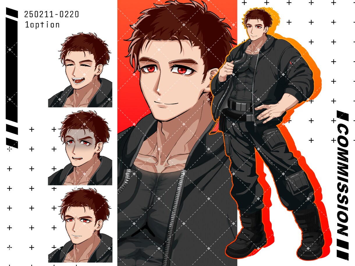 TRPG・IRIAMなど！立ち絵を制作いたします 男性キャラクター・筋肉の描写・細かな装飾が得意です！ イメージ1