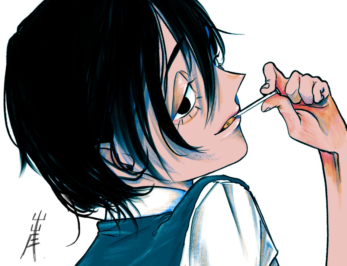 シンプルでかっこいい・おしゃれなイラストを描きます 一枚絵から動画のサムネイルや差分まで。 イメージ3