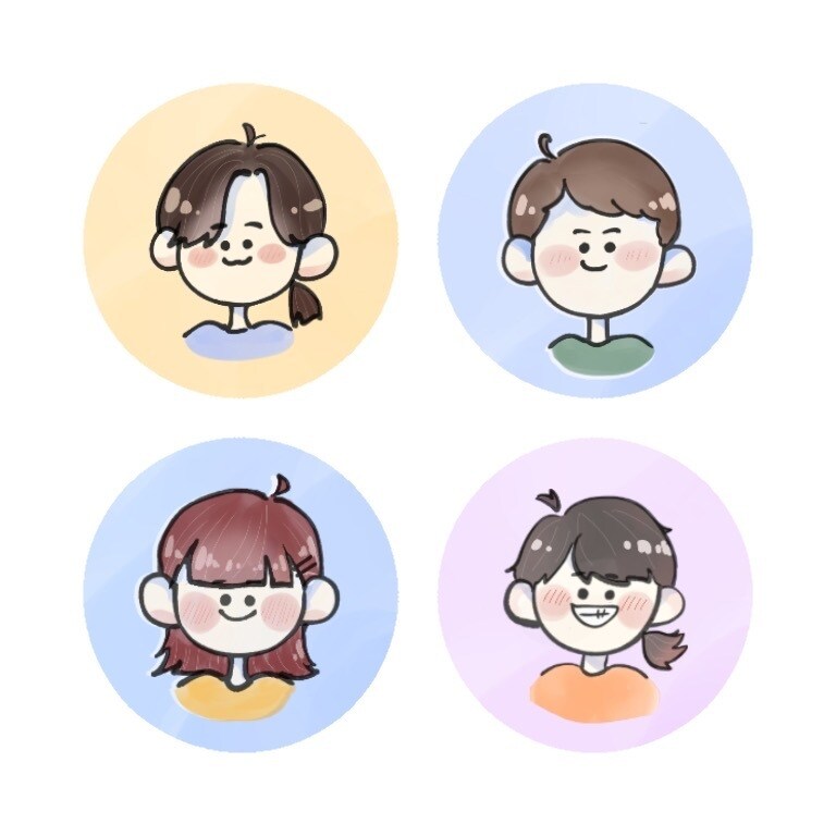かわいいSNSアイコン描きます 安く早く！名刺などにもおすすめです( ¨̮ ) イメージ3