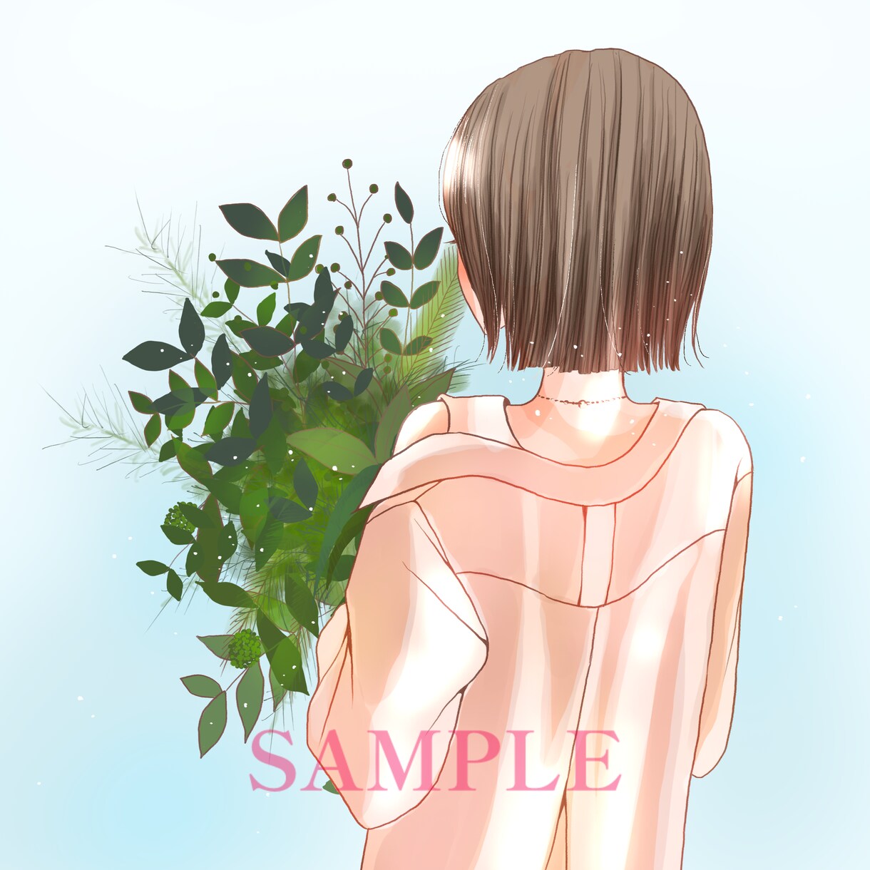 商用利用可◎お洒落なアイコンや名刺イラスト描きます 人と被らないお花と女の子のふんわり大人可愛いイラスト＊ イメージ4