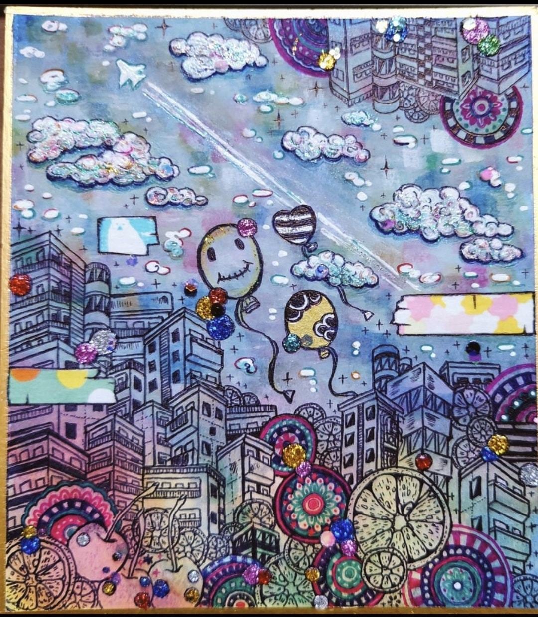 ミニ色紙サイズの絵画を作成します 世界に１つだけ！独創的でカワイイ、特別な作品です！ イメージ4
