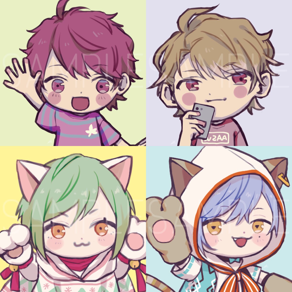 アイコン・イラストを制作いたします 3種の絵柄から選べます！かわいいもカッコイイも可能です◎ イメージ3