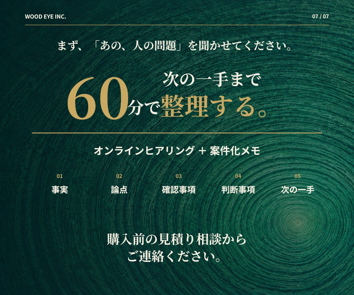 社長が抱える「あの、人の問題」を整理します 会社で動かせる形にし、次の一手を整理します イメージ7