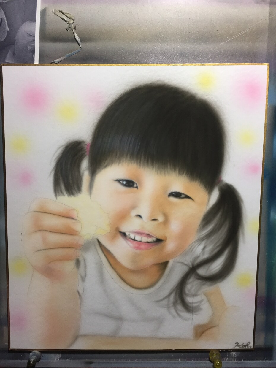 エアブラシによる似顔絵を作成します エアブラシでふんわり、リアルな似顔絵作成致します イメージ1