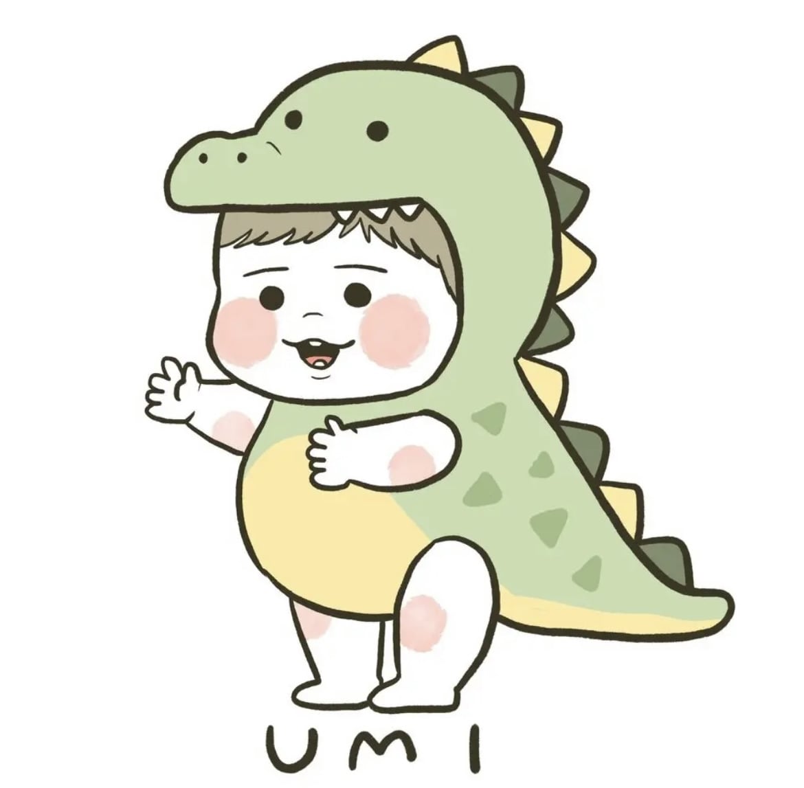 子供×動物着ぐるみアイコン描きます 好きな動物やペットの着ぐるみを着たアイコンです♡ イメージ4