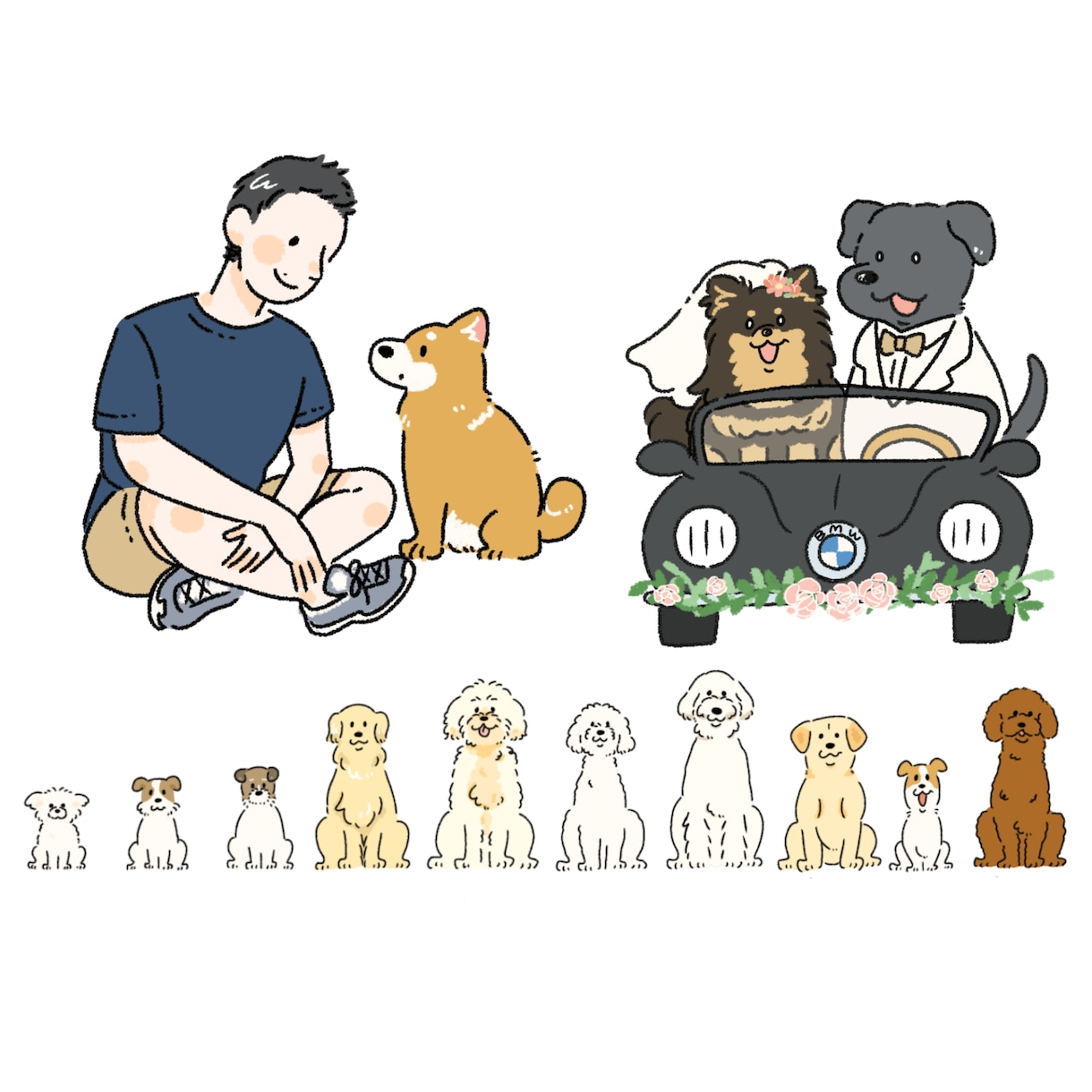 商用無料！ゆるかわ♡なペットの似顔絵をお描きします ビジネス・アイコン・動画・グッズなど様々な用途で制作可能です イメージ4