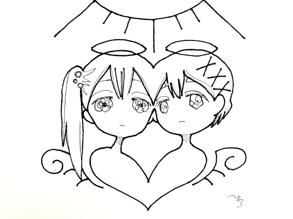 白黒調の落ち着いたアイコン描きます かわいい、クール、しっとり…ご希望に応えるモノトーンアイコン イメージ4