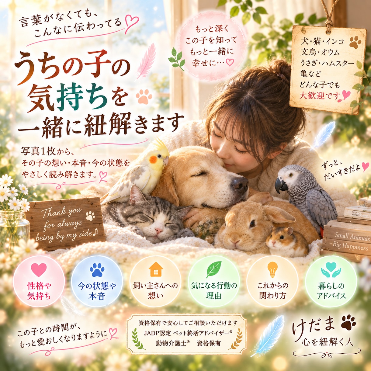 大切なあの子の想いを優しくお届けします ペットの気持ちをやさしくつなぐメッセージ イメージ2