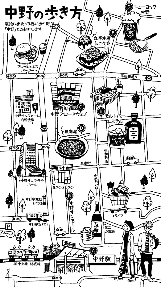 線画イラスト入りの地図を作ります 温かみのあるイラストマップをお探しの方に！ イメージ5