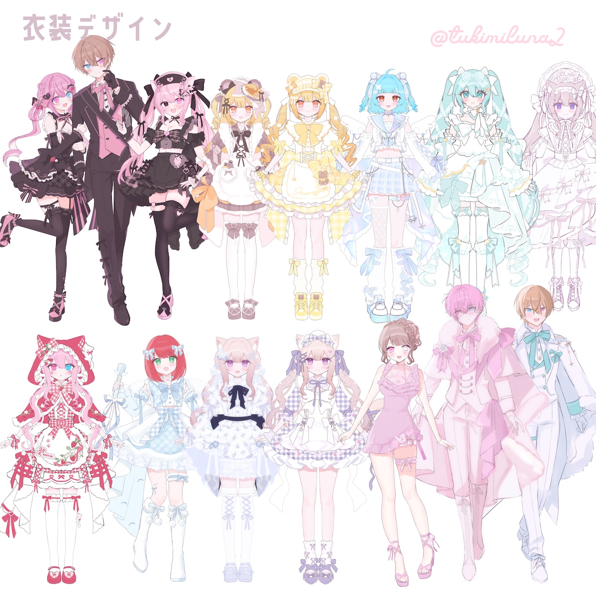 商用OKのイラストを描きます 衣装デザイン可能!かわいいイラストを制作いたします イメージ8