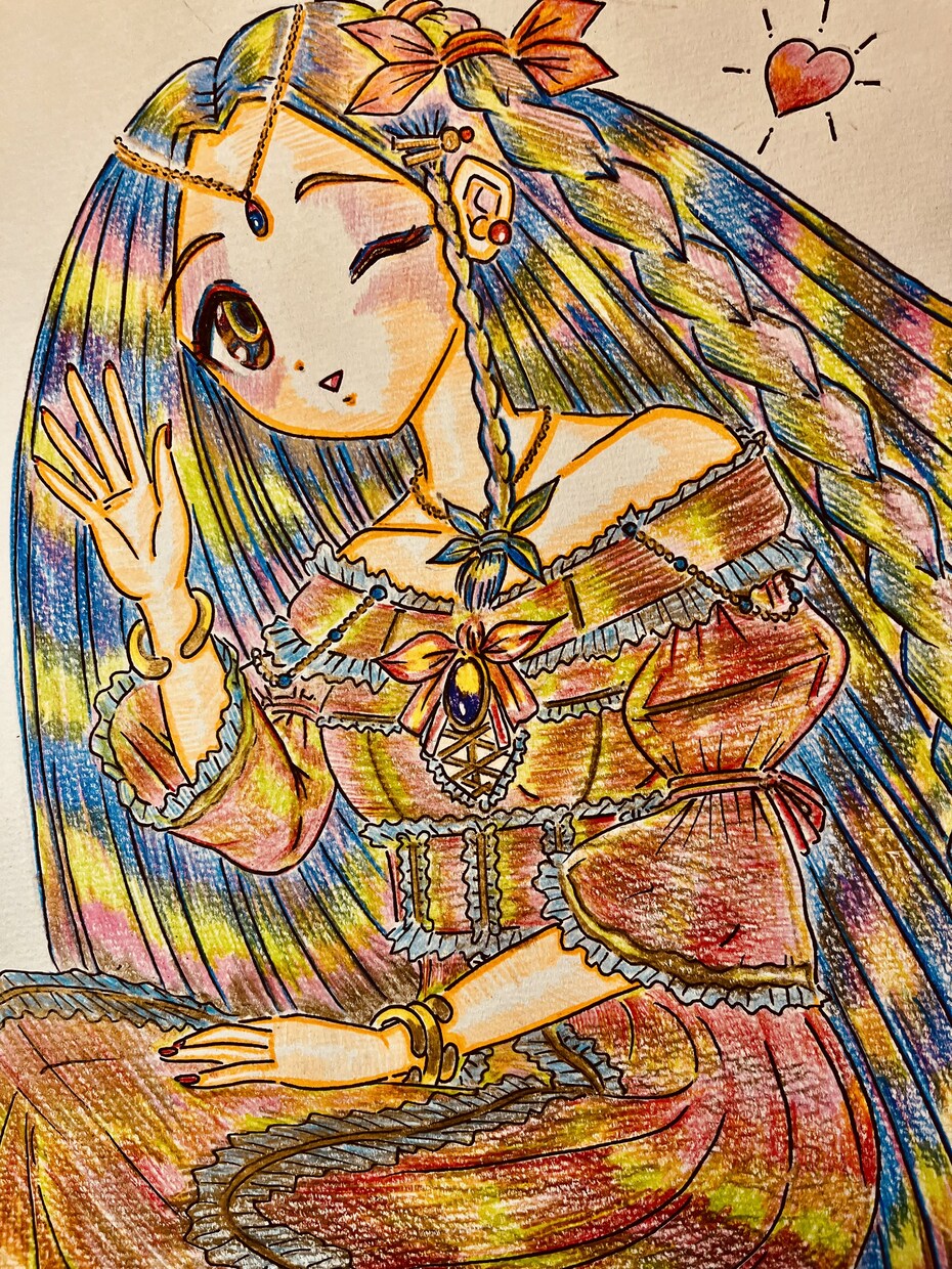 あなたのお好きなヒロインを描きます アナログ手描き、色鉛筆仕上げとなります イメージ2