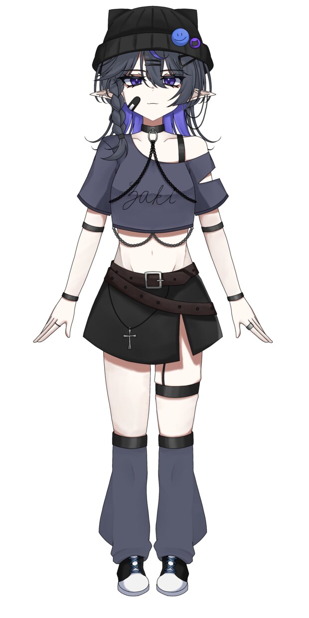 女の子のVモデルをデザインします 立ち絵、V体キャラデザ、パーツ分け、なんでもやります イメージ2