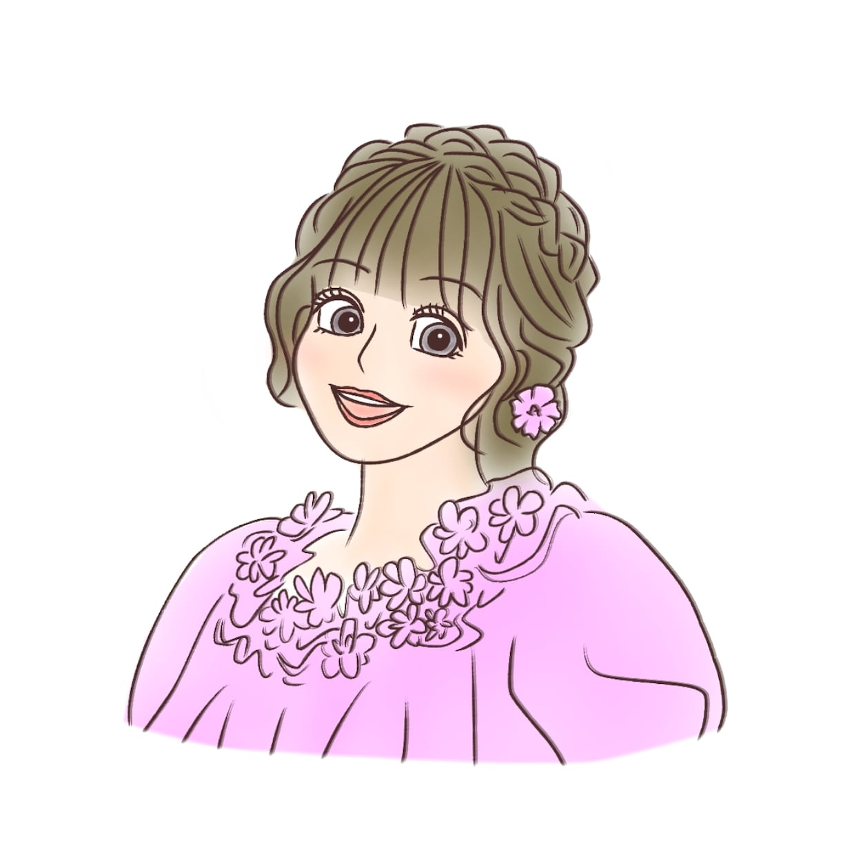 ディズニー風◎かわいい似顔絵を描きます SNSのアイコンやプレゼントなどに♡ イメージ2