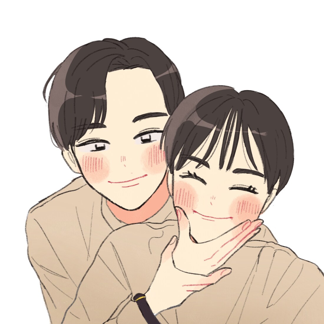 お写真を元にカップルイラスト描きます デフォルメと等身どちらも描きます⭐︎ イメージ6